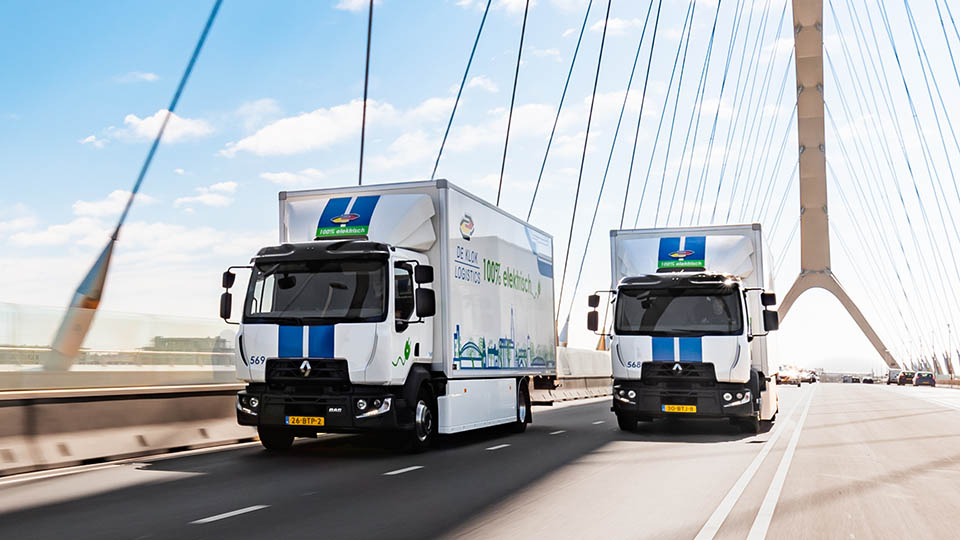 Vrachtwagen van De Klok Logistics